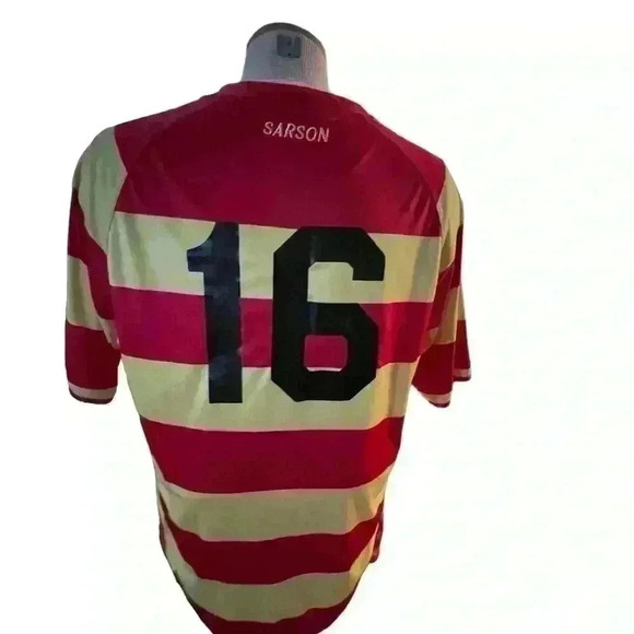 Sarson Shirt Red And Yellow Stripe - Picture 2 of 2